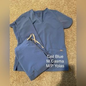 Figs ceil blue scrub set